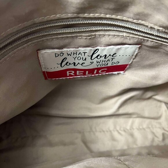 RELIC by FOSSIL Two Tone Brown and Light Brown Color Vegan Leather - Picture 2 of 15